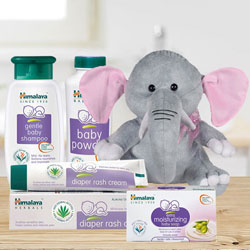 Trendsetting Himalaya Baby Care Gift Jar with Cute Elephant Teddy Trendsetting Himalaya Baby Care Gift Jar with Cute Elephant Teddy