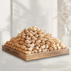 Deliver Cashews in Wooden Tray