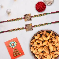 Masala Cashews with Free 2 Rakhis and Roli Tilak Chawal