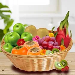 Delicious Basket of Exotic Fruits