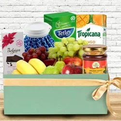 Enticing Box of Fresh Fruits N Assortments