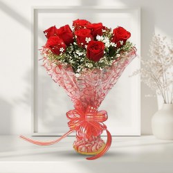 Bunch of One Dozen Pretty Red Roses Bunch of One Dozen Pretty Red Roses
