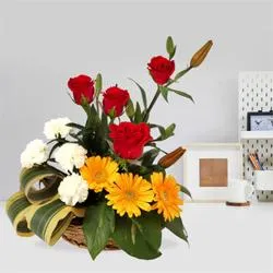 Order online Mixed Color Floral Basket