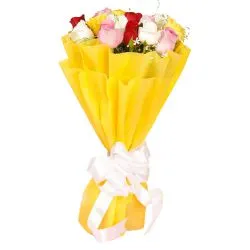 Online delivery of Mixed Roses Bunch