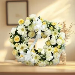 Stunning Mixed Flowers Wreath