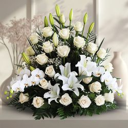 Mesmerizing Mixed Flowers Tall Arrangement