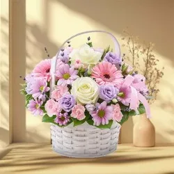 Deliver online Mixed Flowers Basket