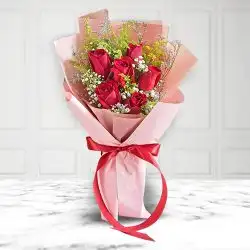 Enigmatic Red Roses Bouquet