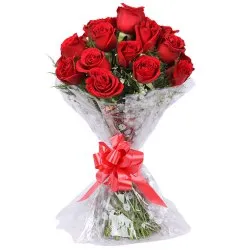 Send 12 Red Roses Bouquet to India