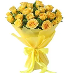 Online delivery of Yellow Roses Bouquet to India