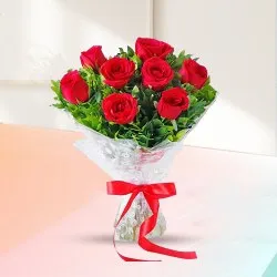 Online Gift of Red Roses Bunch