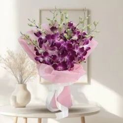Send Purple Orchids Bouquet Online