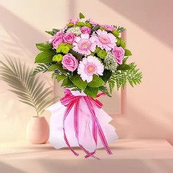 Prospering Attachment Gerberas and Roses Special Arrangement Prospering Attachment Gerberas and Roses Special Arrangement