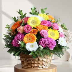 Sending Basket of Mixed Flowers