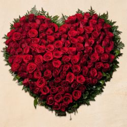 Remarkable 150 Red Roses Heart