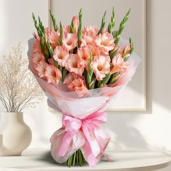 Elegant Pink Gladiolus Bouquet