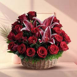 Charming Arrangement of Red Flowers