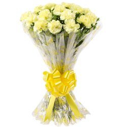 Zesty Yellow Carnations Bouquet