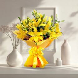 Gift Online Bouquet of Yellow Lilies Gift Online Bouquet of Yellow Lilies