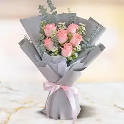 Book Online Bouquet of Pink Roses