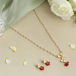Kundan  N  Central Drop Pendant Set