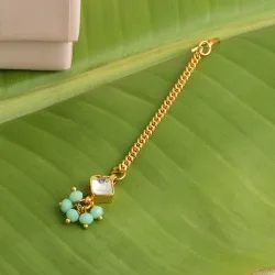 Serene Aqua Maang Tikka