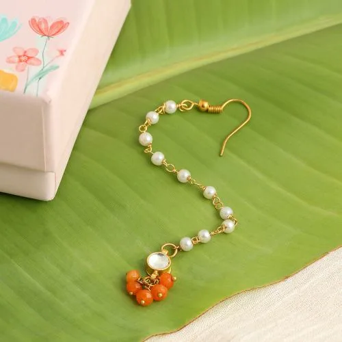 Graceful Warm Toned Stone Maang Tikka