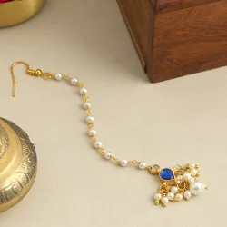 Noble Navy Maang Tikka