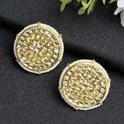 Enchanted Kundan Round Earrings
