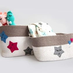 Elegant Cotton Rope Baskets Duo