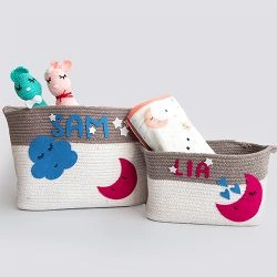 Chic Cotton Rope Baskets Pair