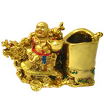 Treasured Laughing Buddha Pen Stand Treasured Laughing Buddha Pen Stand