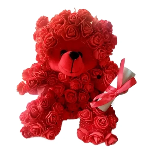 Shop for Rose Teddy with Personalized Message