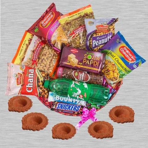 Joyful Diwali Time Party Hamper with Diyas