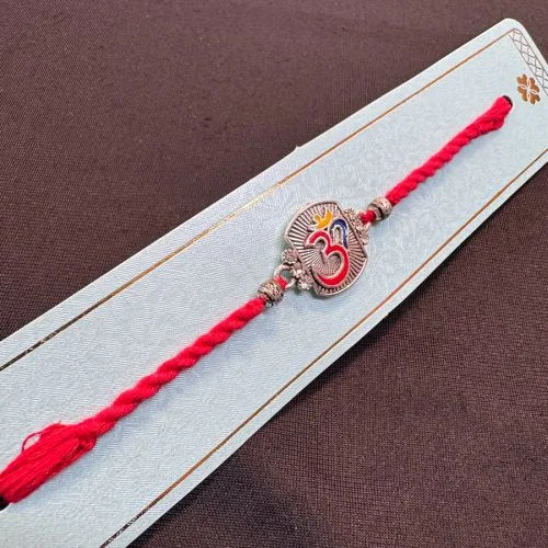Unique Stone Work OM Rakhi Gift