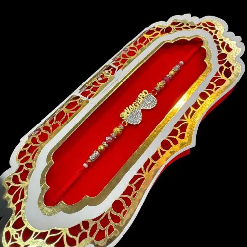 Charming AD Stone Rakhi Set