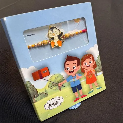 Joyful Penguin Rakhi Gift Box