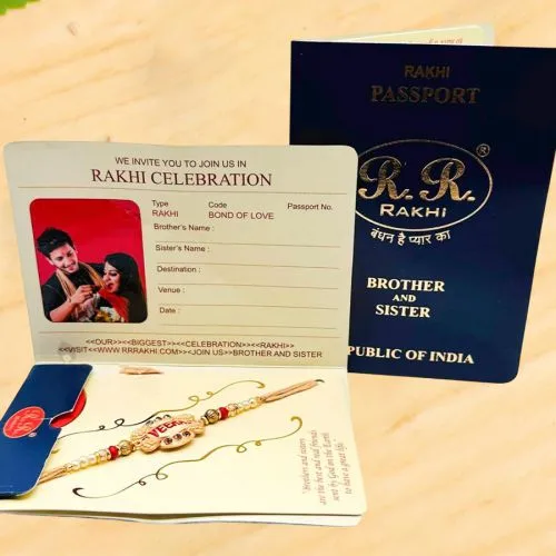 Unique Passport Style Rakhi Gift