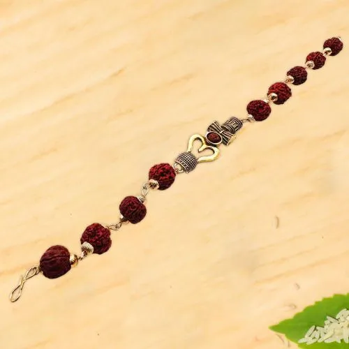 Traditional Om Symbol Rudraksha Bracelet