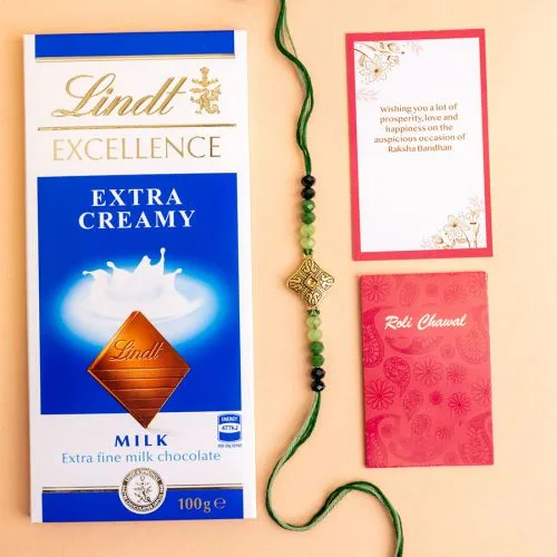 Heartfelt Rakhi with Lindt Chocolate Bar