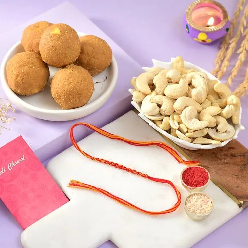 Rakhi Joy with Sweets & Blessings