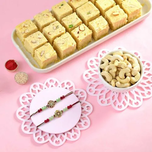 Rakhi Delight with Soan Papdi