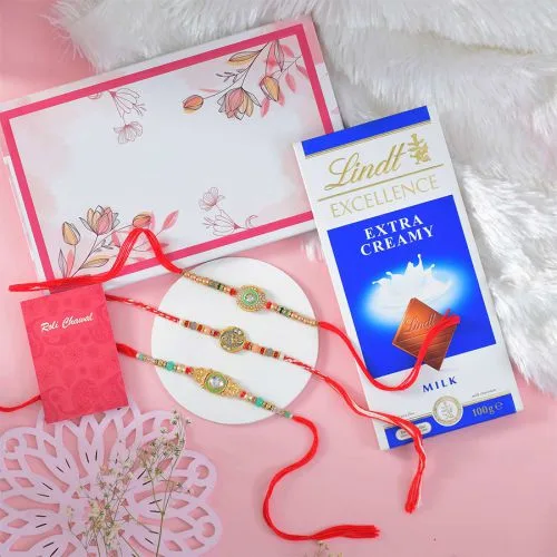 Delightful Rakhi Set & Lindt Delight