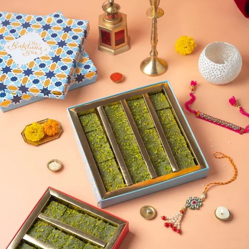 Delicious Pista Lauj  N  Rakhi Gift Box