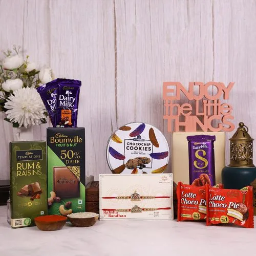 Elegant Rakhi Chocolate Delight Hamper