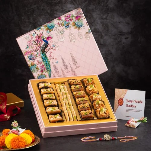 Lavish Rakhi  N  Baklava Delight Box
