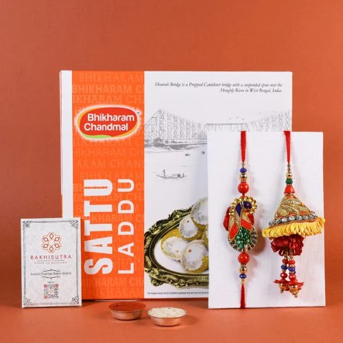 Rakhi & Sattu Laddu Gift Set