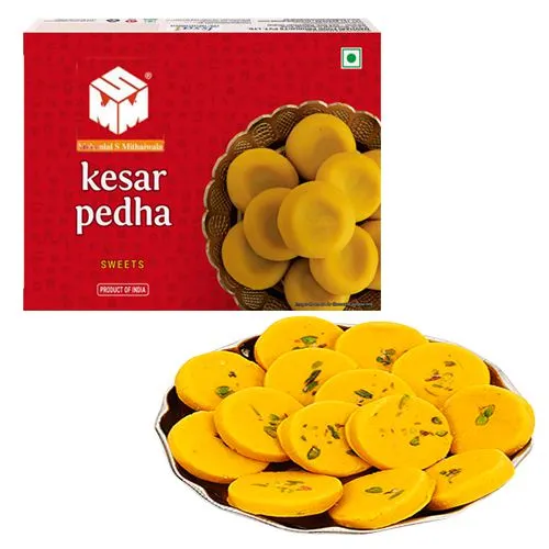 Kesar Mewa Peda from Mohanlals Mithaiwala