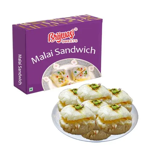 Malai Sandwich from Brijwasi Sweets