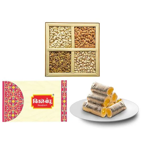 Amba Kaju Roll from Chitale Bandhu Mithaiwale with Assorted Dry Fruits